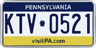 PA license plate KTV0521
