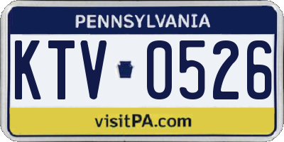 PA license plate KTV0526