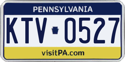 PA license plate KTV0527