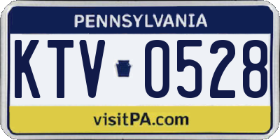 PA license plate KTV0528