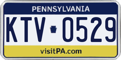 PA license plate KTV0529