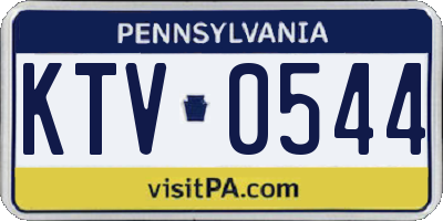 PA license plate KTV0544