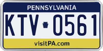 PA license plate KTV0561