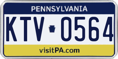 PA license plate KTV0564