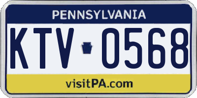 PA license plate KTV0568