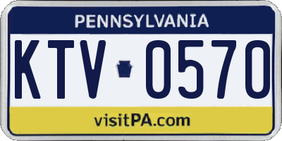 PA license plate KTV0570