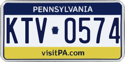 PA license plate KTV0574