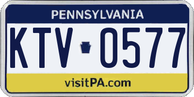 PA license plate KTV0577