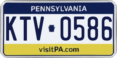 PA license plate KTV0586