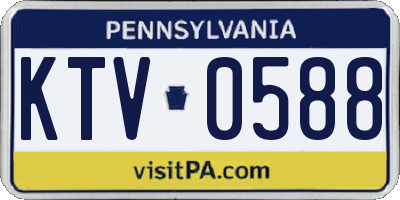 PA license plate KTV0588