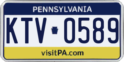 PA license plate KTV0589