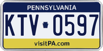 PA license plate KTV0597