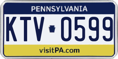 PA license plate KTV0599