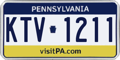 PA license plate KTV1211