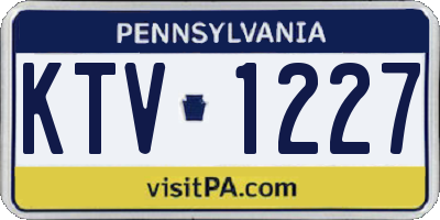 PA license plate KTV1227