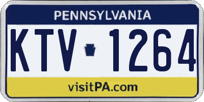 PA license plate KTV1264