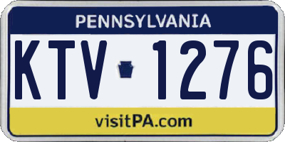 PA license plate KTV1276