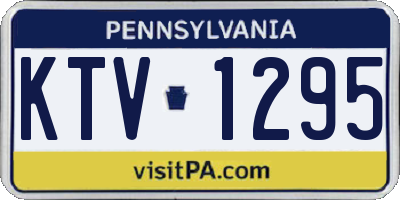 PA license plate KTV1295