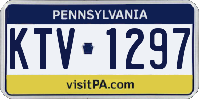 PA license plate KTV1297