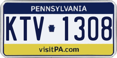 PA license plate KTV1308