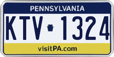 PA license plate KTV1324