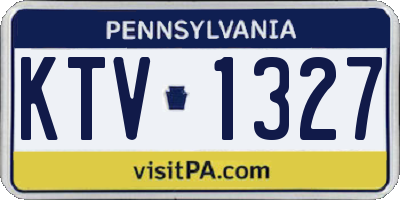 PA license plate KTV1327