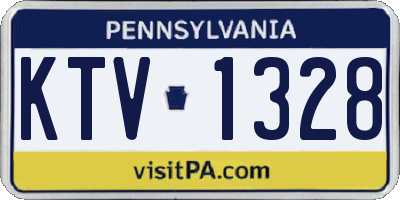 PA license plate KTV1328