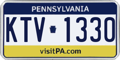 PA license plate KTV1330