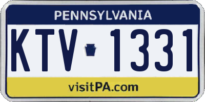 PA license plate KTV1331