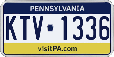 PA license plate KTV1336