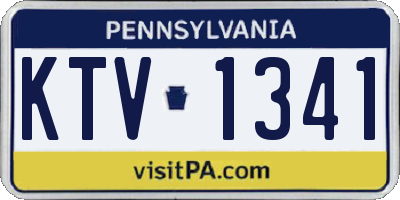 PA license plate KTV1341