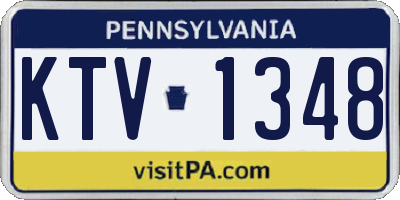 PA license plate KTV1348