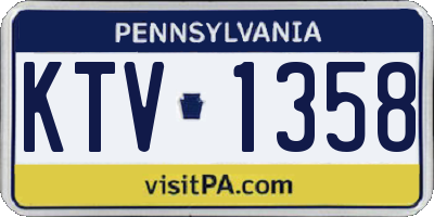 PA license plate KTV1358