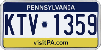 PA license plate KTV1359