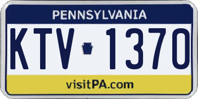 PA license plate KTV1370