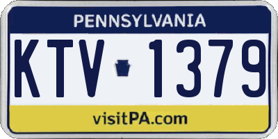 PA license plate KTV1379