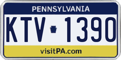 PA license plate KTV1390