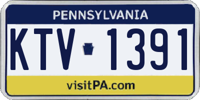 PA license plate KTV1391