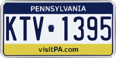PA license plate KTV1395