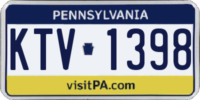 PA license plate KTV1398