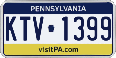 PA license plate KTV1399