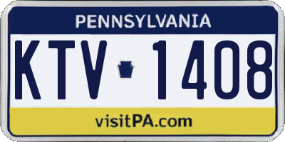 PA license plate KTV1408
