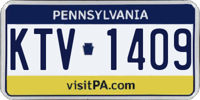 PA license plate KTV1409