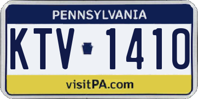 PA license plate KTV1410
