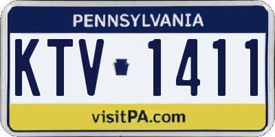 PA license plate KTV1411