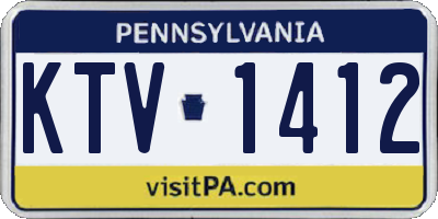 PA license plate KTV1412