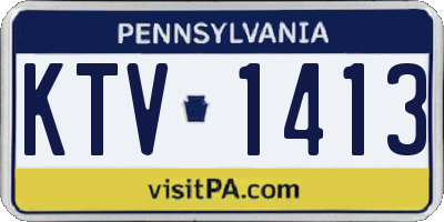 PA license plate KTV1413