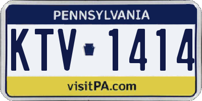 PA license plate KTV1414