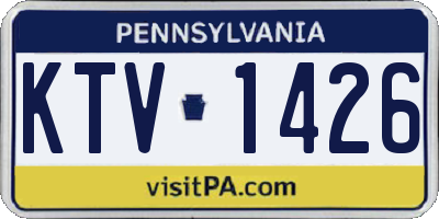 PA license plate KTV1426