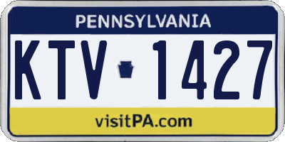 PA license plate KTV1427